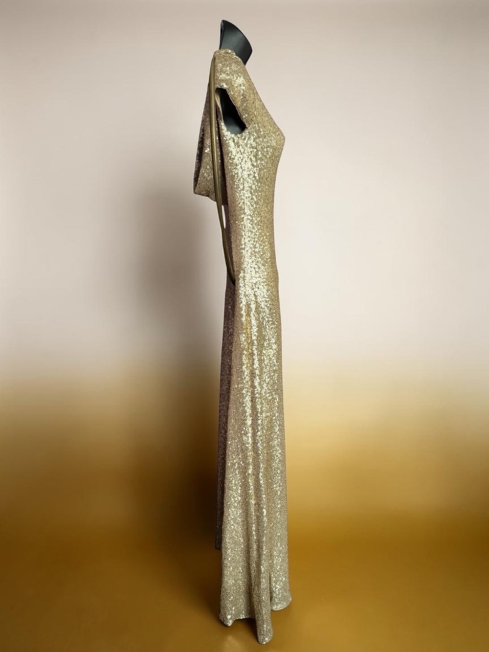 Revelry Champagne Gold Convertible Sequin Maxi Gown- Size 0 - Picture 4 of 15